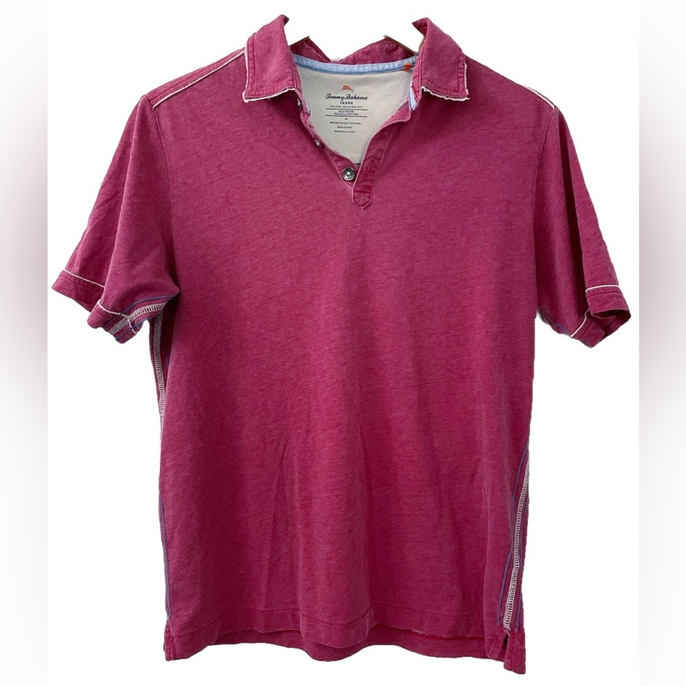 Tommy Bahama Jeans Pink Pima Cotton Polo Shirt Men’s Small